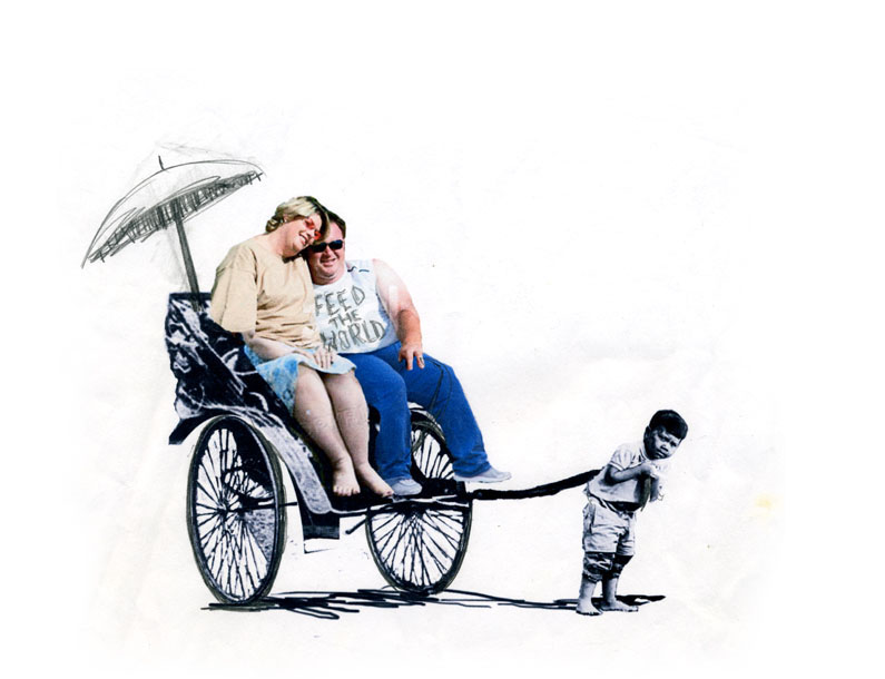 20091118we-banksy-feed-the-world-fat-couple-small-child-pulling-rickshaw-cart