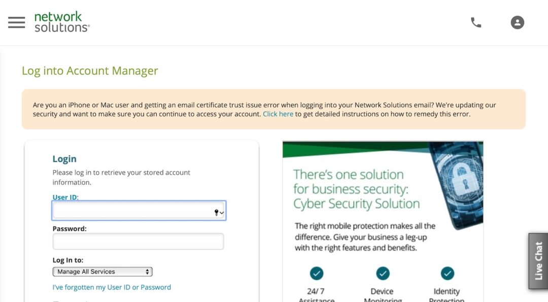 Setup Configuration for Network Solutions Email to Resolve Server