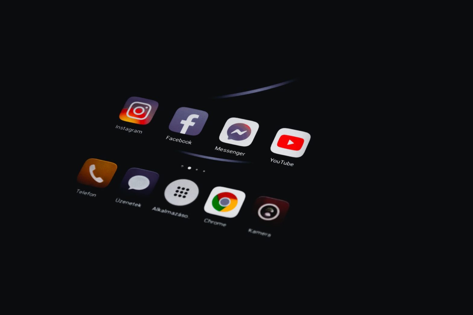 close up shot of app icons