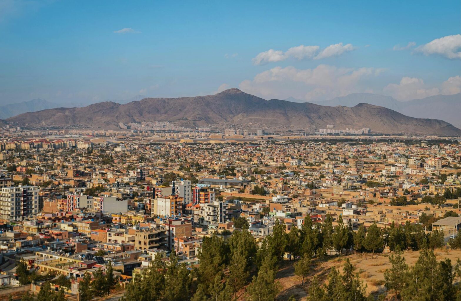 cityscape of kabul in afghanistan