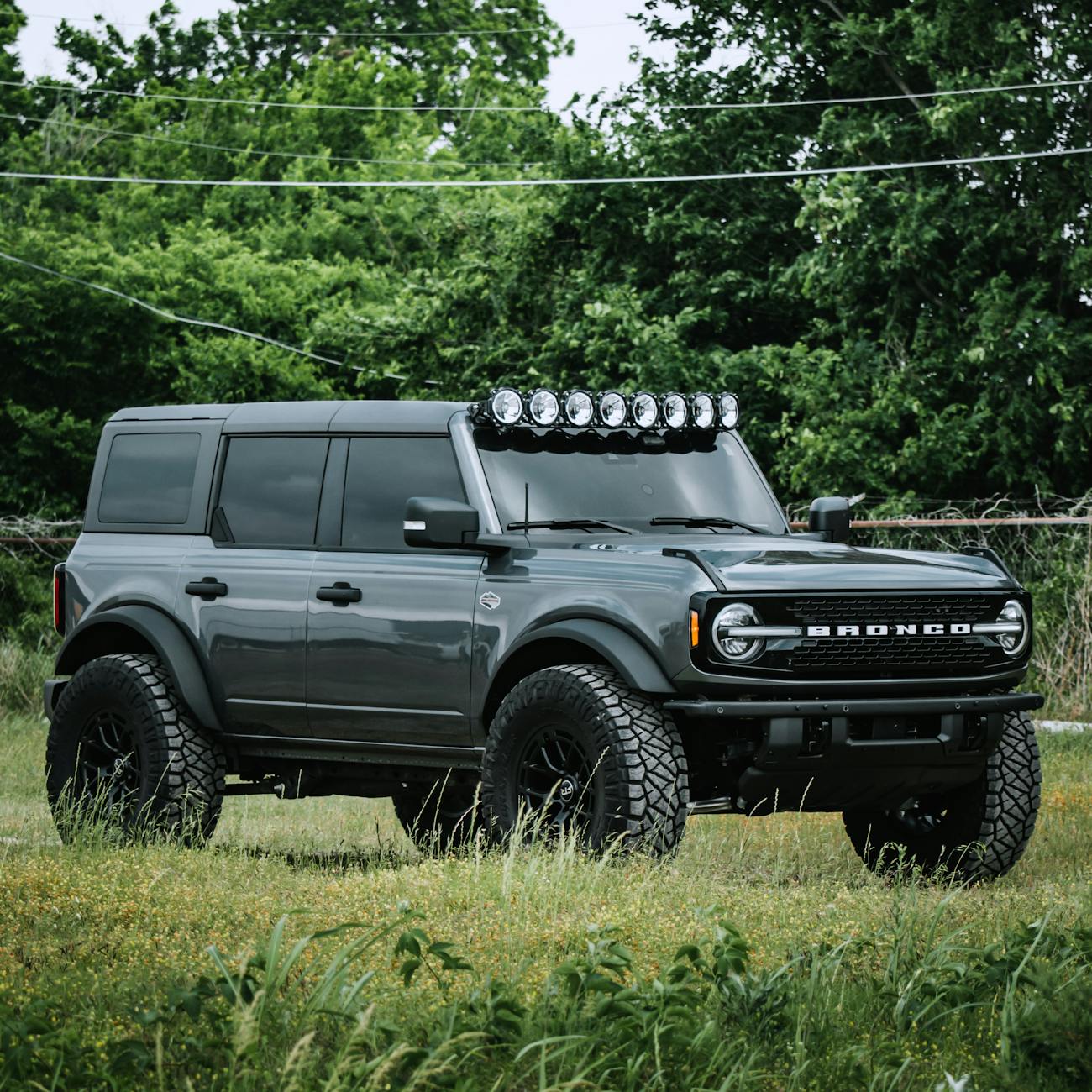 rugged ford bronco in outdoor adventure setting